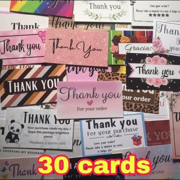 Other - 30 Assorted Thank You Cards for Orders